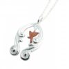 Every Cloud Has a Silver Lining - Sterling Silver and Rose Gold Pendant