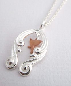 Every Cloud Has a Silver Lining - Sterling Silver and Rose Gold Pendant