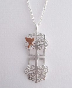 Standing Tall - Sterling Silver and Rose Gold Pendant