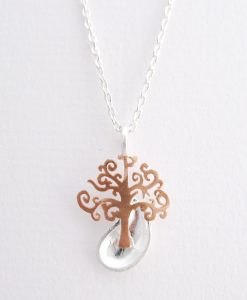 Emerge - Sterling Silver and Rose Gold Pendant