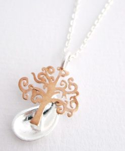 Emerge - Sterling Silver and Rose Gold Pendant