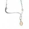 Swirl - Sterling Silver and Rose Gold Pendant